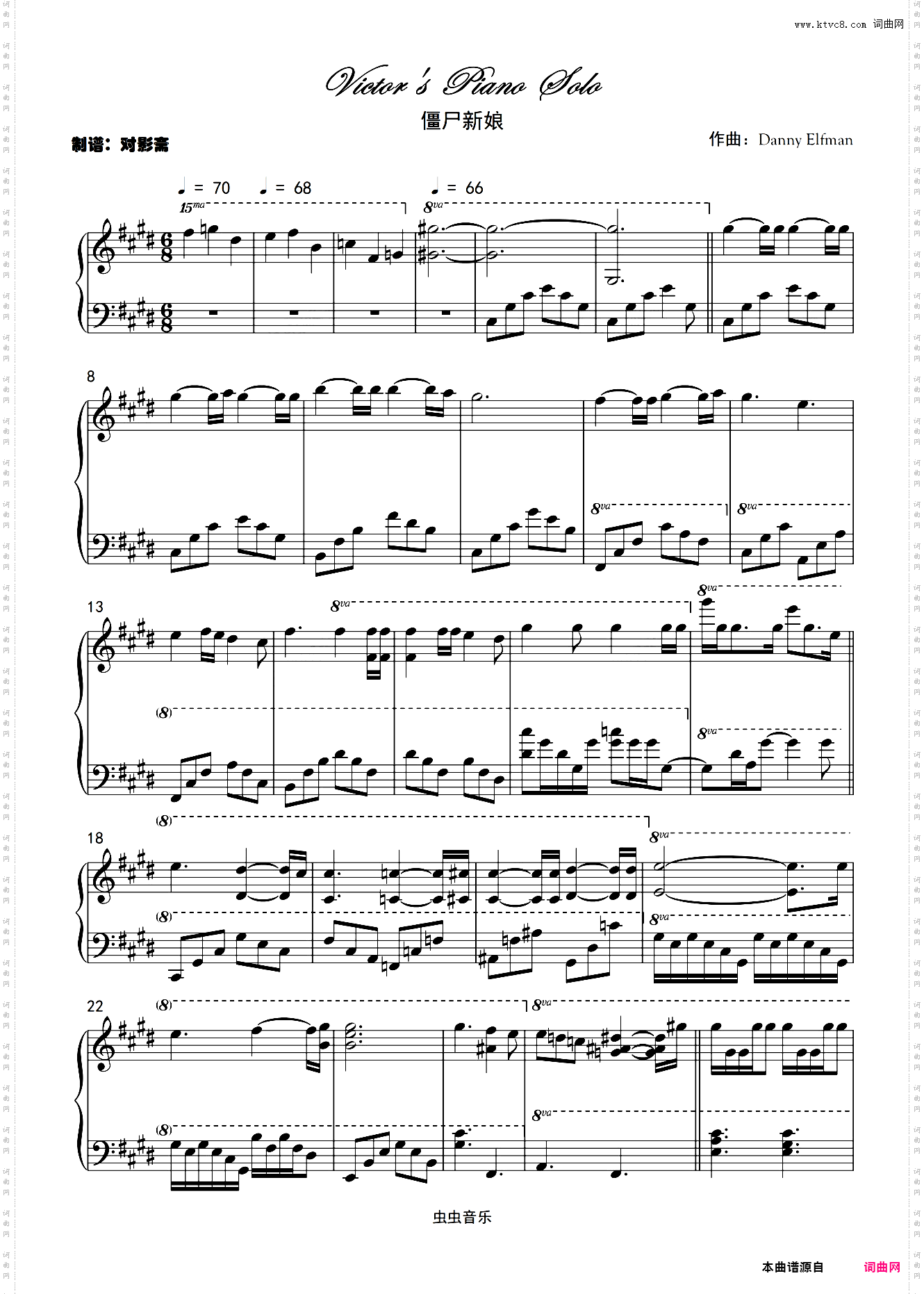 僵尸新娘 Victor's Piano Solo
