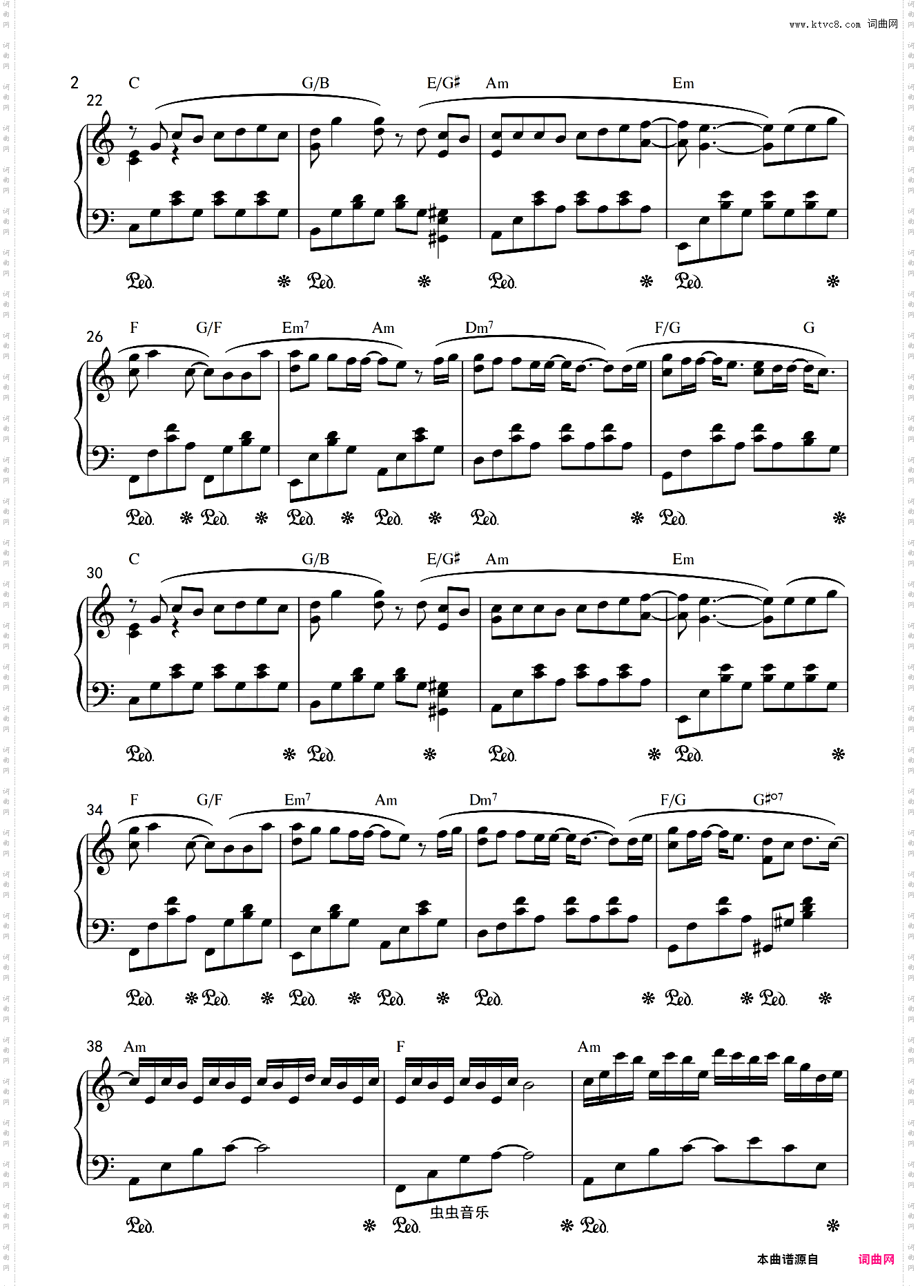 周杰伦-《枫》精编钢琴独奏