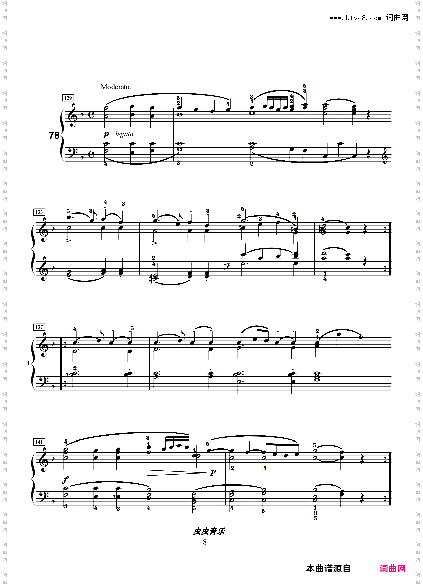 车尔尼599第71~80附指法