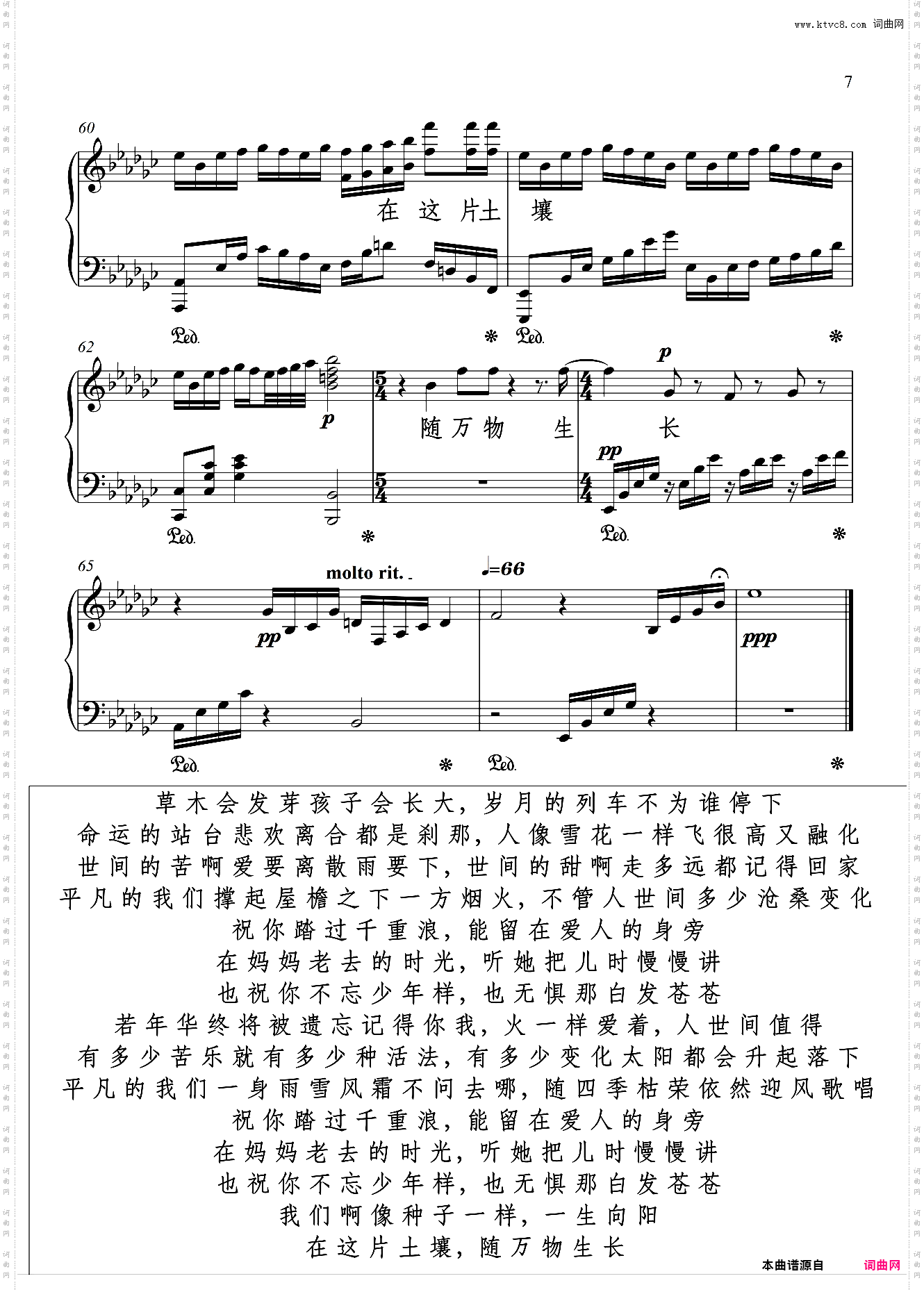 《人世间》电视剧同名主题曲-还原独奏版