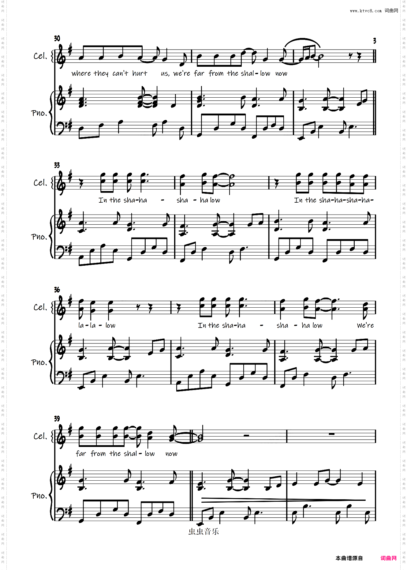 Shallow - Lady Gaga Piano-Voice