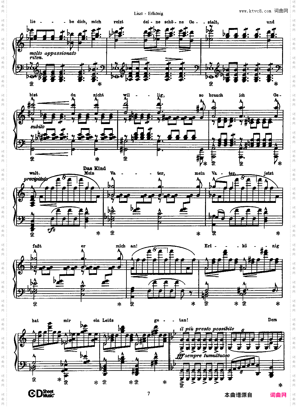 改编舒伯特12首歌曲 12 Lieder S·558魔王 Der Erlkonig D·328