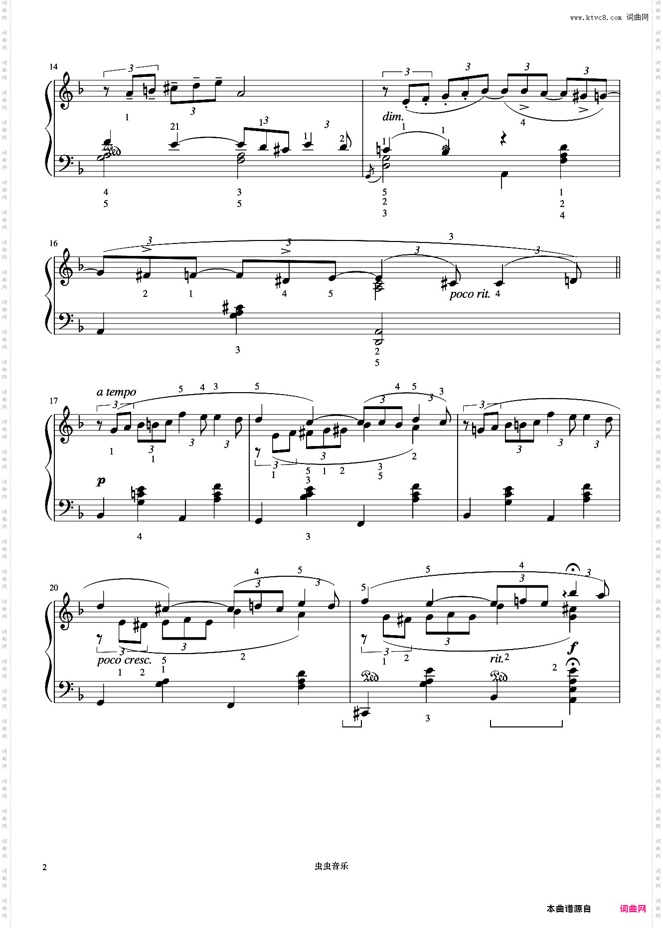 柴科夫斯基 四季—十月《世界钢琴名曲集》