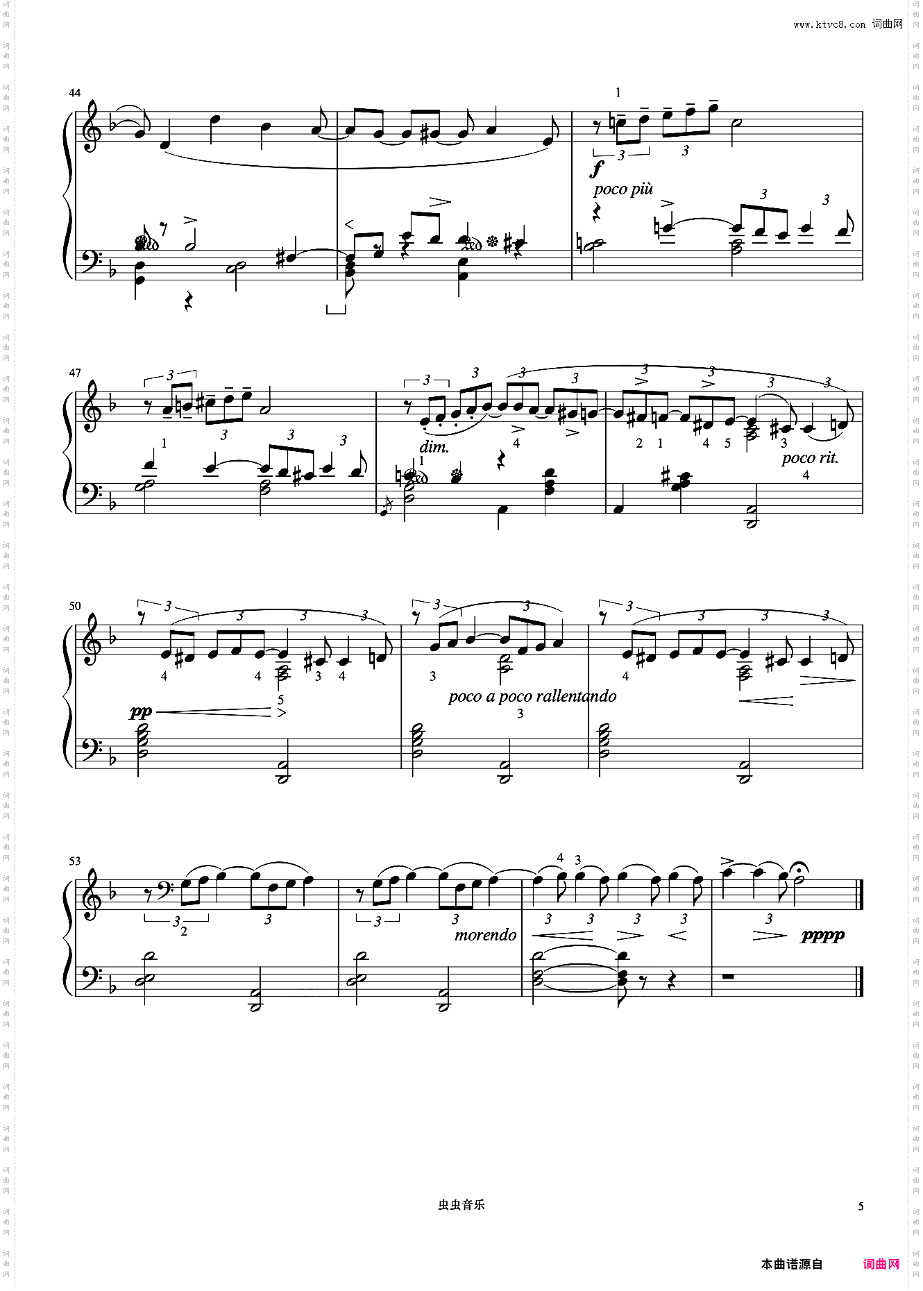 柴科夫斯基 四季—十月《世界钢琴名曲集》