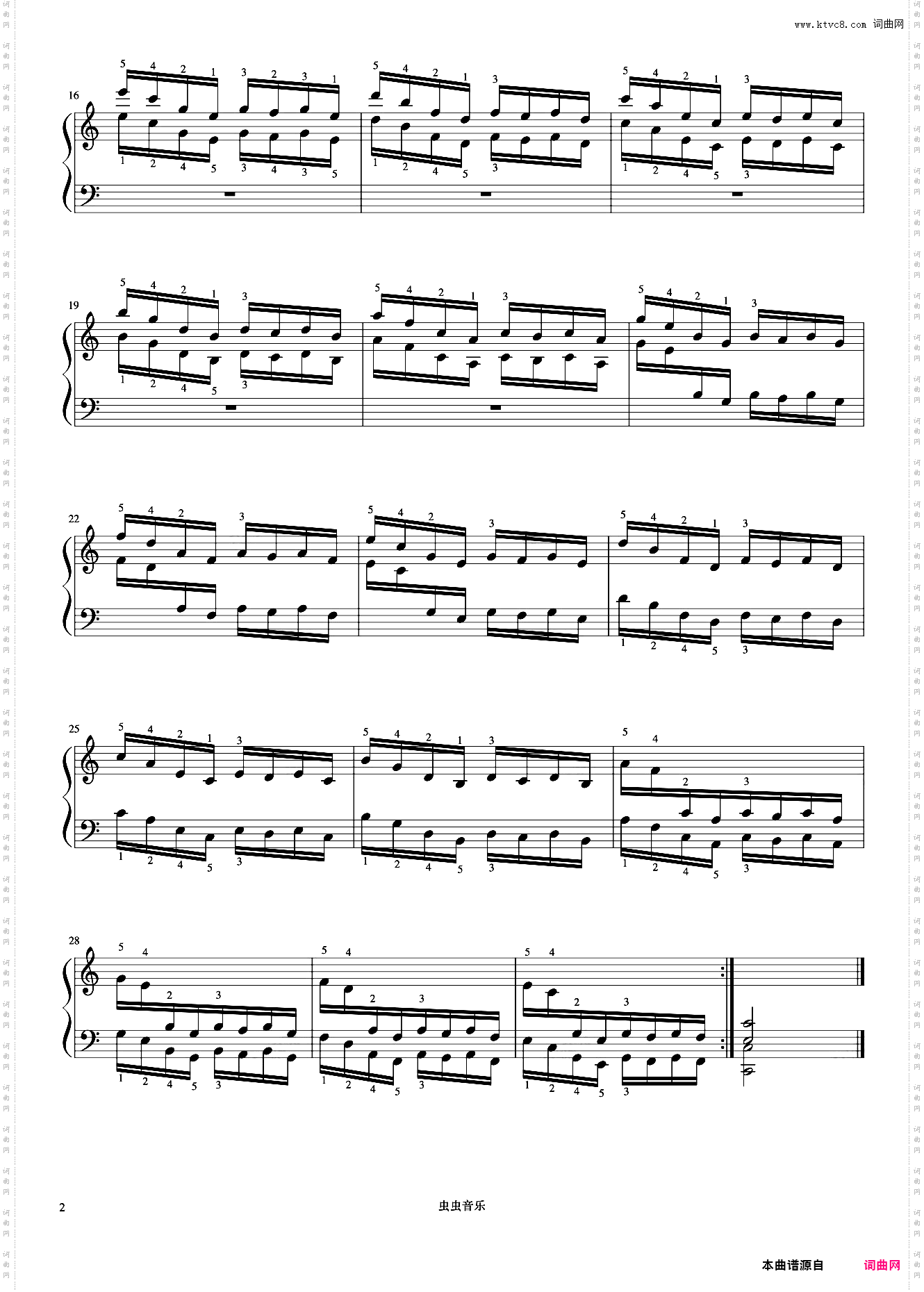 练习20《哈农 钢琴练指法》