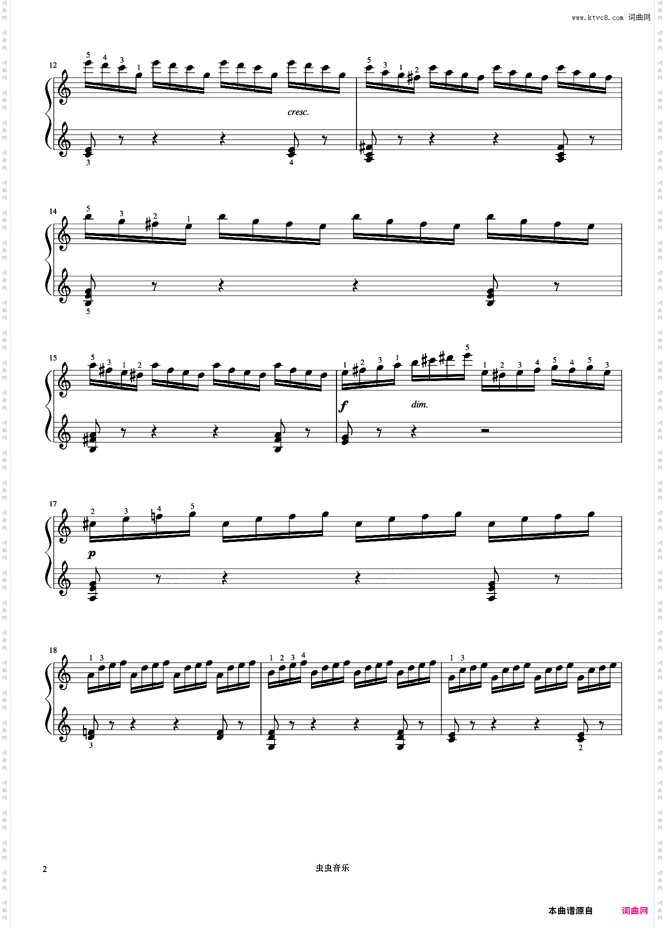 6级 练习曲Op·299 No·6《音协钢琴考级曲目 6-8级》