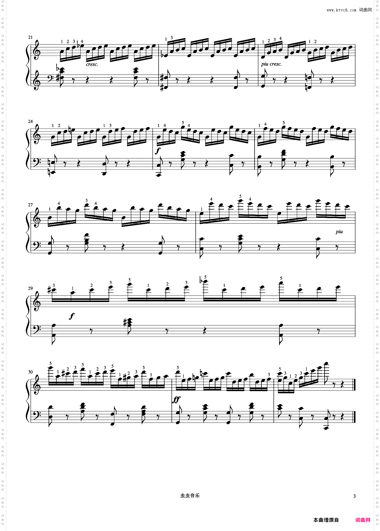 6级 练习曲Op·299 No·6《音协钢琴考级曲目 6-8级》