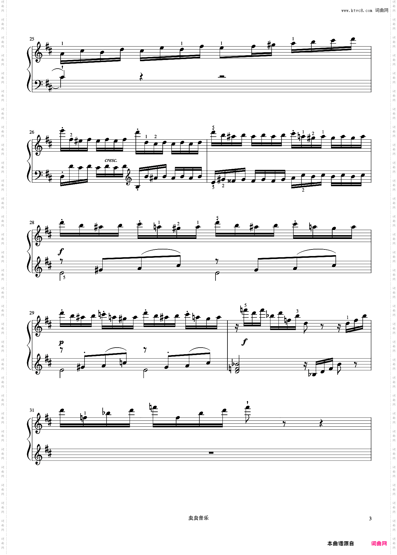 8级 D大调奏鸣曲第一乐章《音协钢琴考级曲目 6-8级》