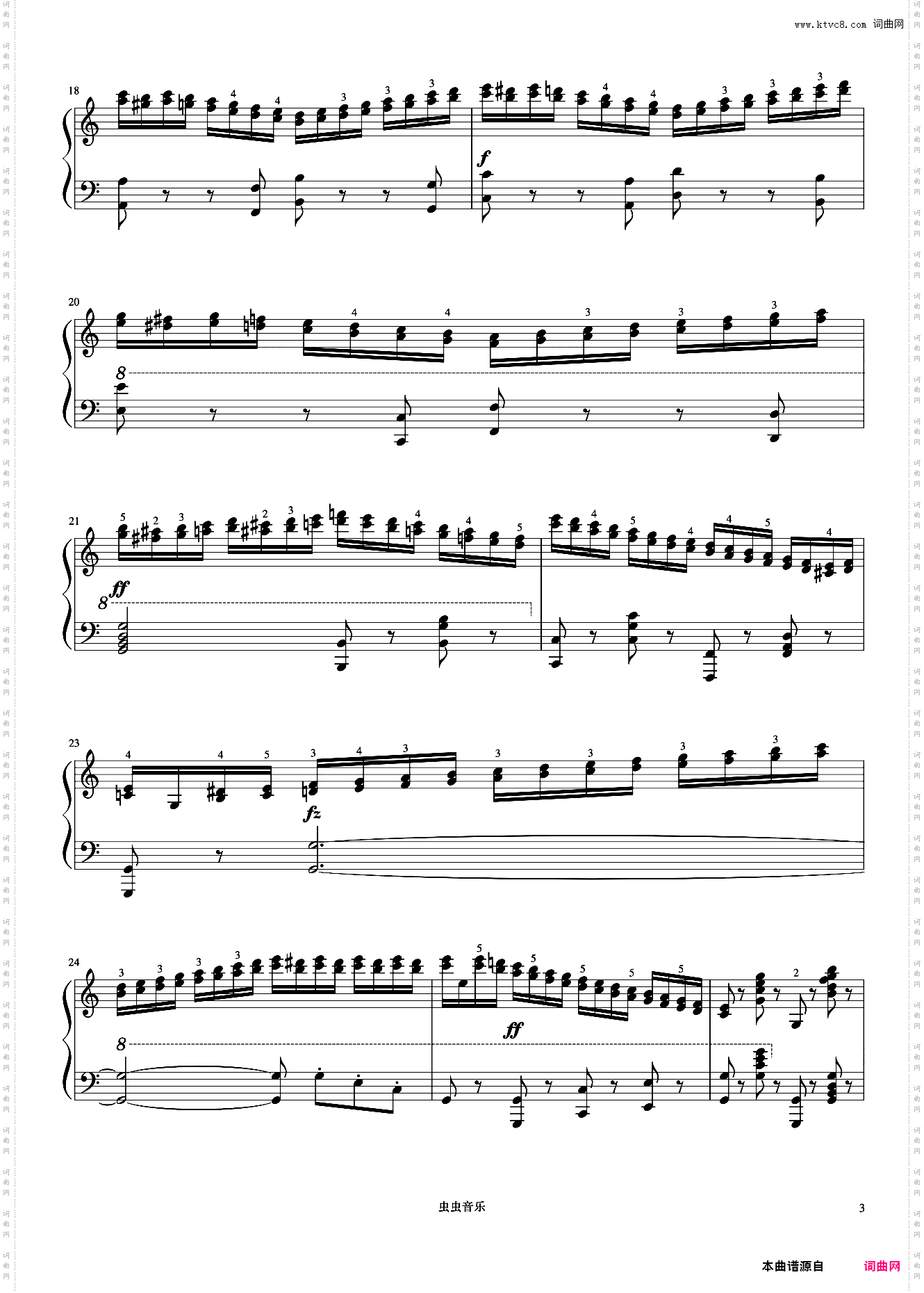 8级 三度双音练习曲Op·740 No·10《音协钢琴考级曲目 6-8级》