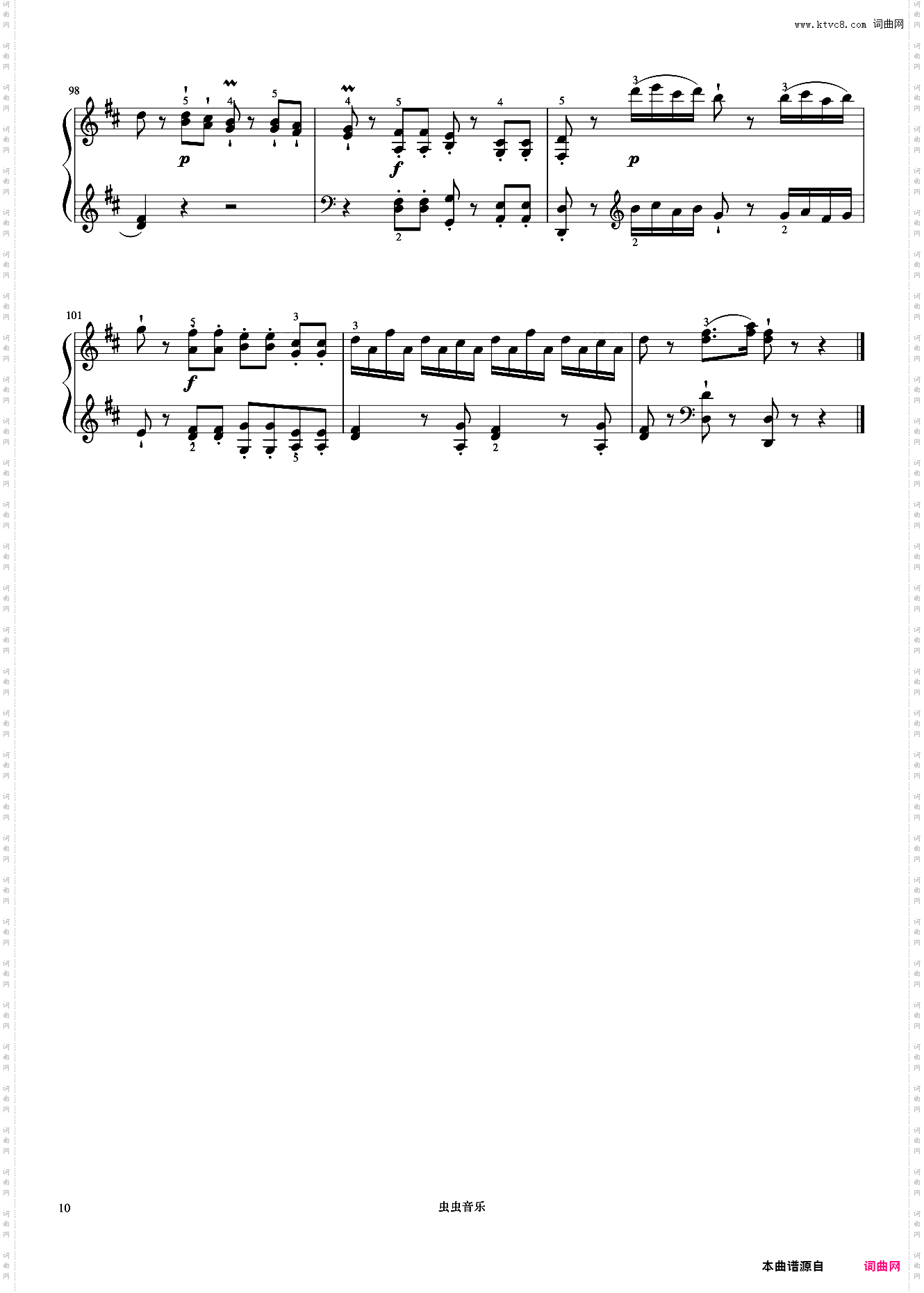 8级 D大调奏鸣曲第一乐章《音协钢琴考级曲目 6-8级》