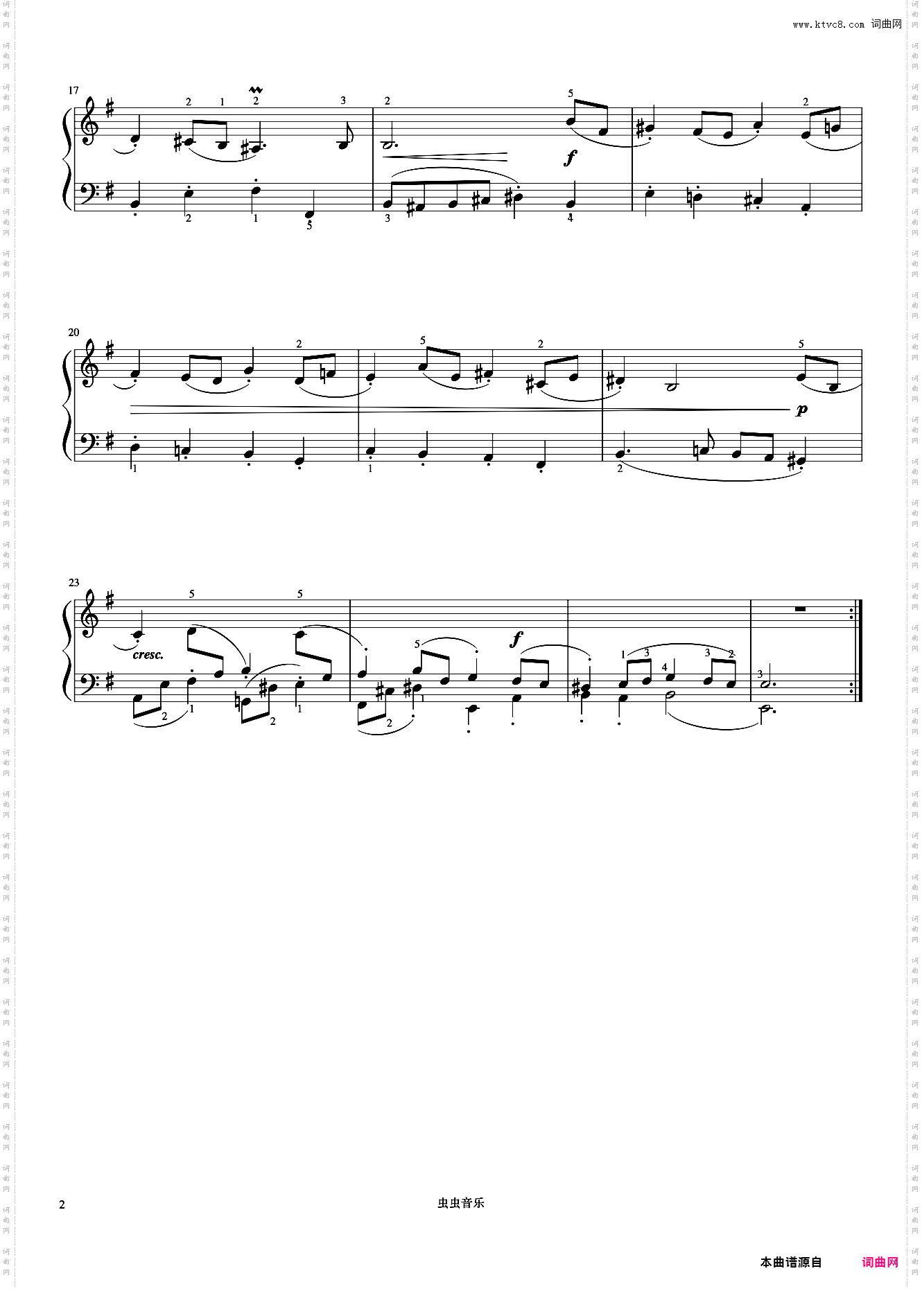 第12首 布列舞曲《巴赫 初级钢琴曲集》