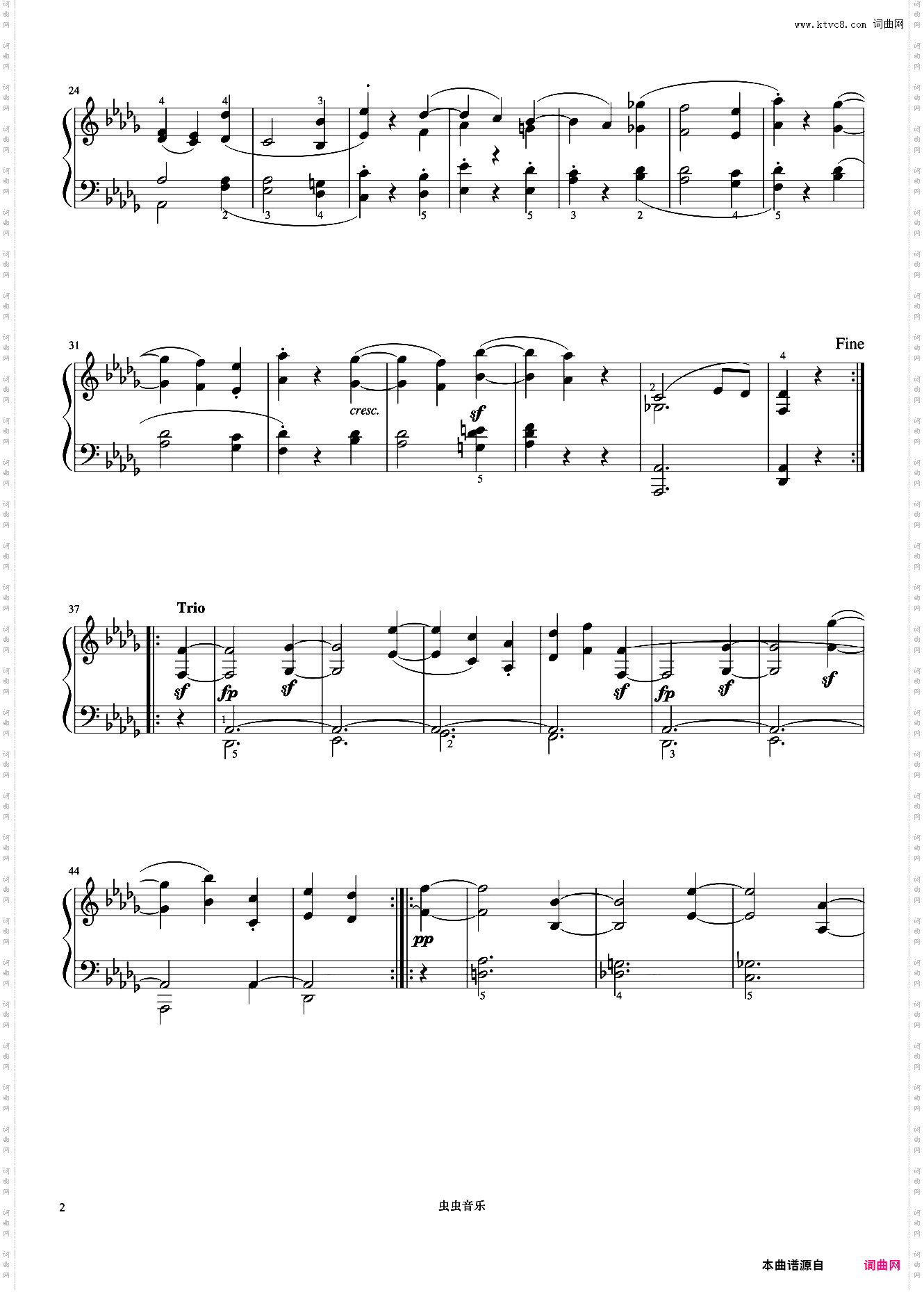 6级 月光奏鸣曲第二乐章《中国院钢琴考级曲目》