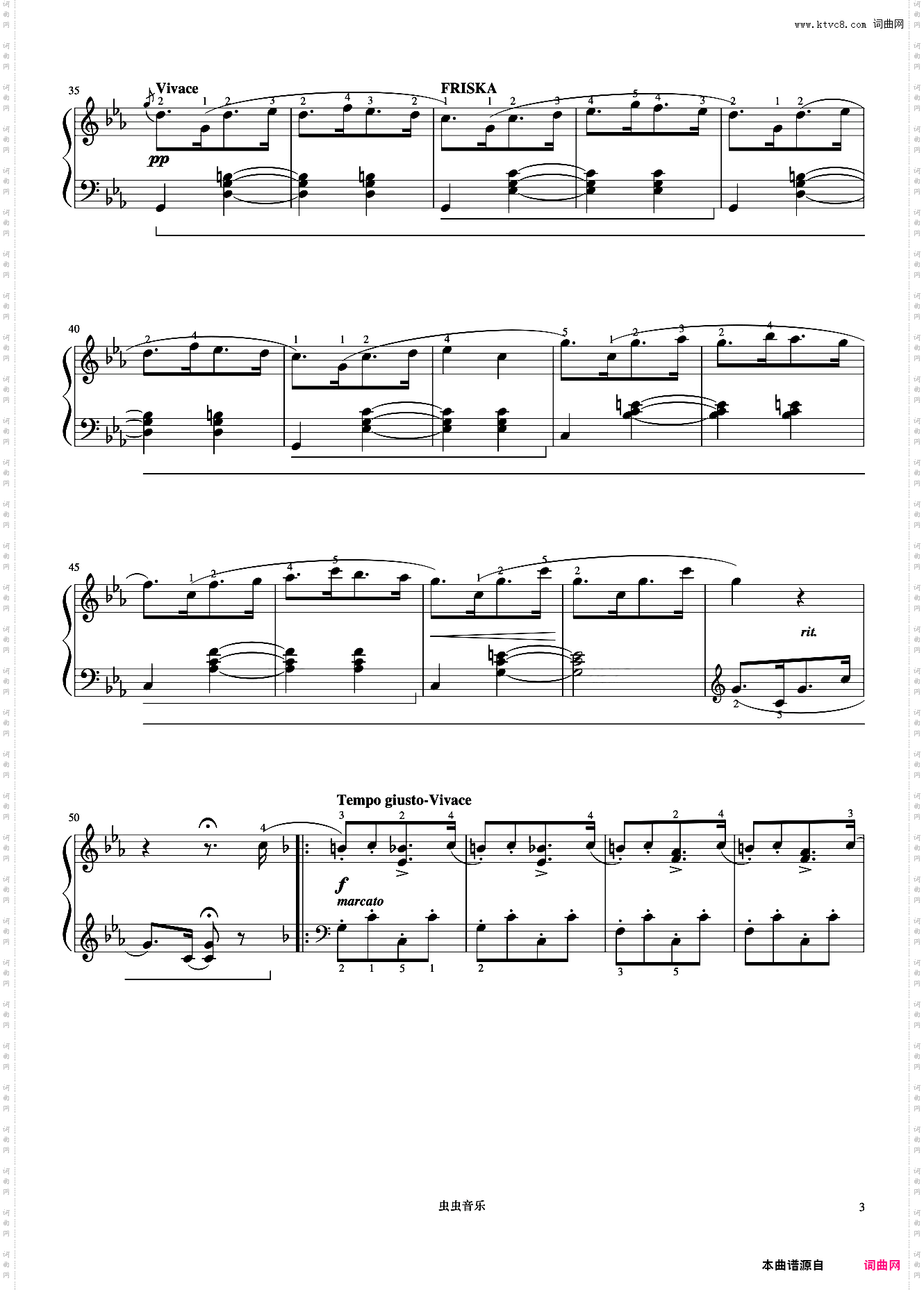 匈牙利狂想曲第二首《约翰汤普森 现代钢琴教程3》