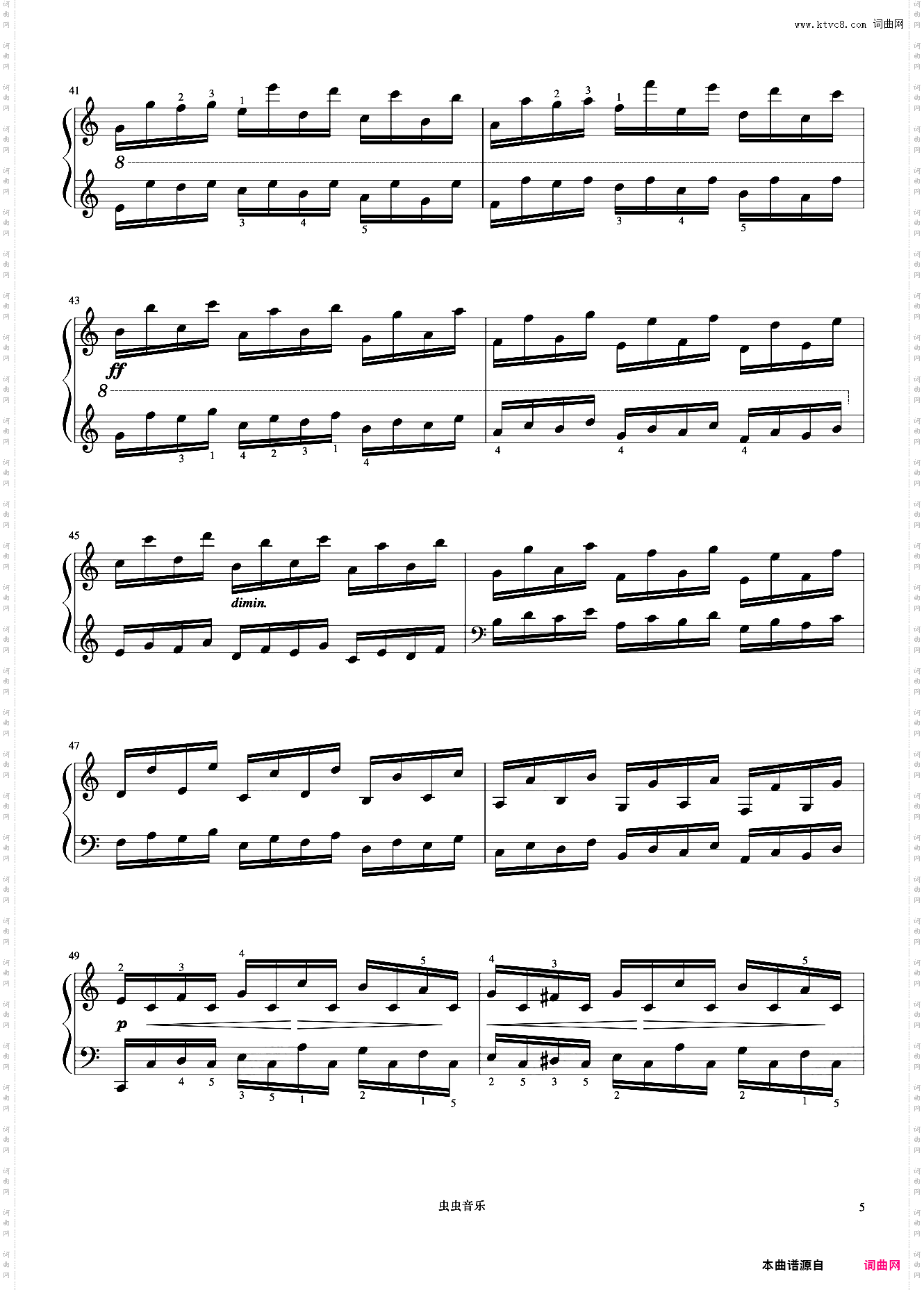 第20首《车尔尼快速练习曲 作品299》