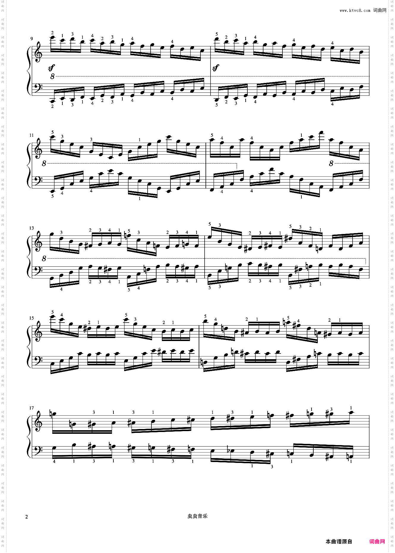 第36首《车尔尼快速练习曲 作品299》