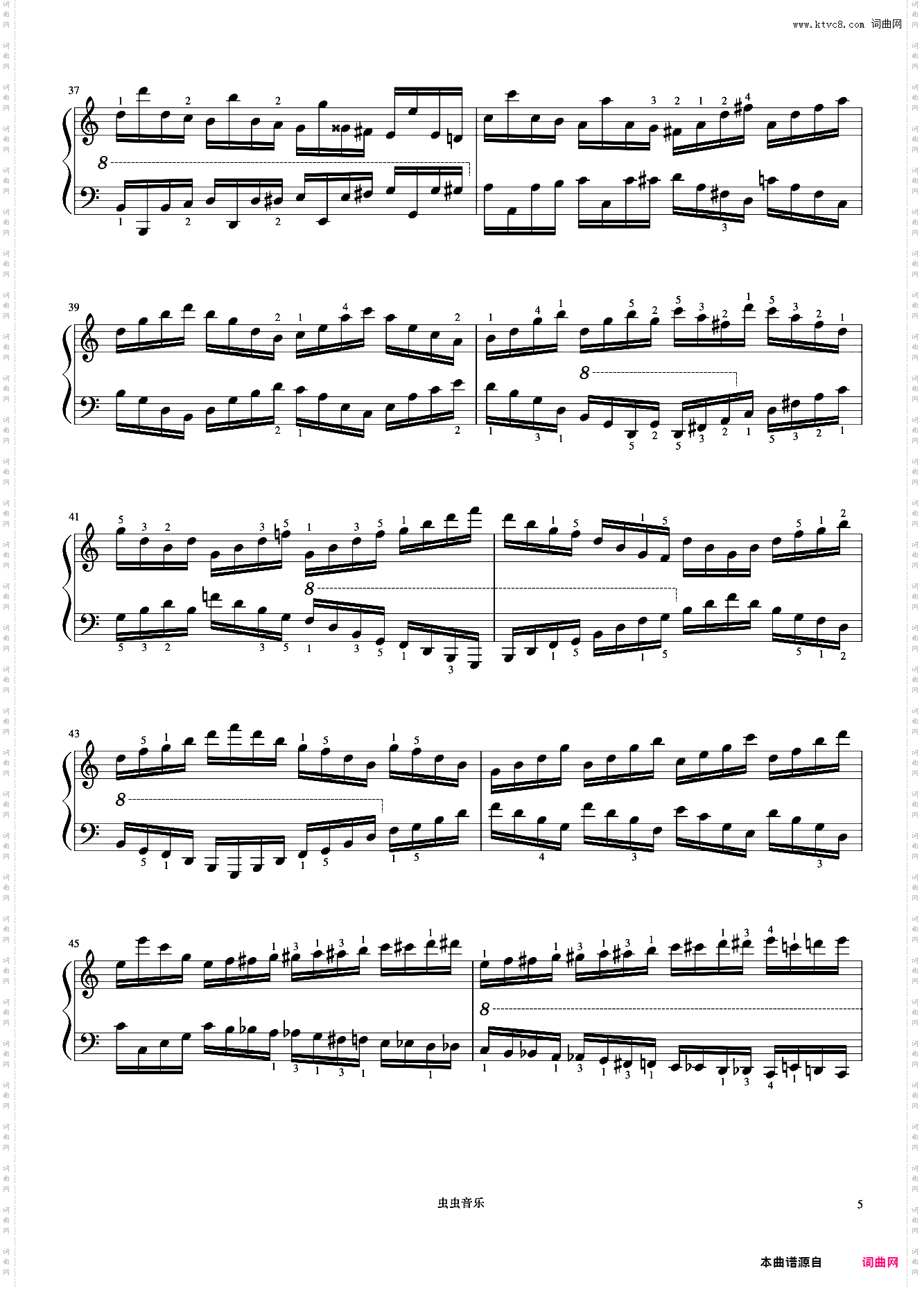 第36首《车尔尼快速练习曲 作品299》