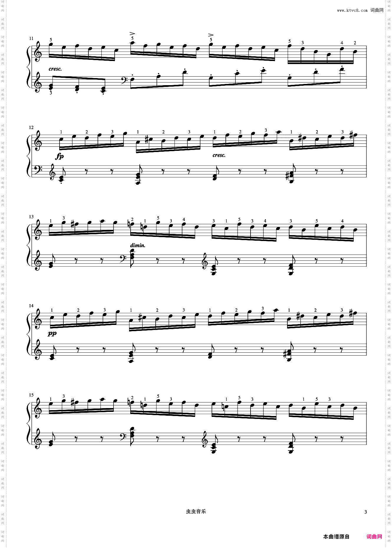 第11首《车尔尼快速练习曲 作品299》