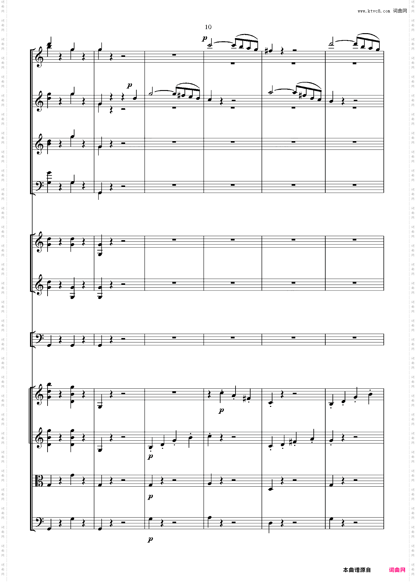 贝多芬第一交响曲 总谱