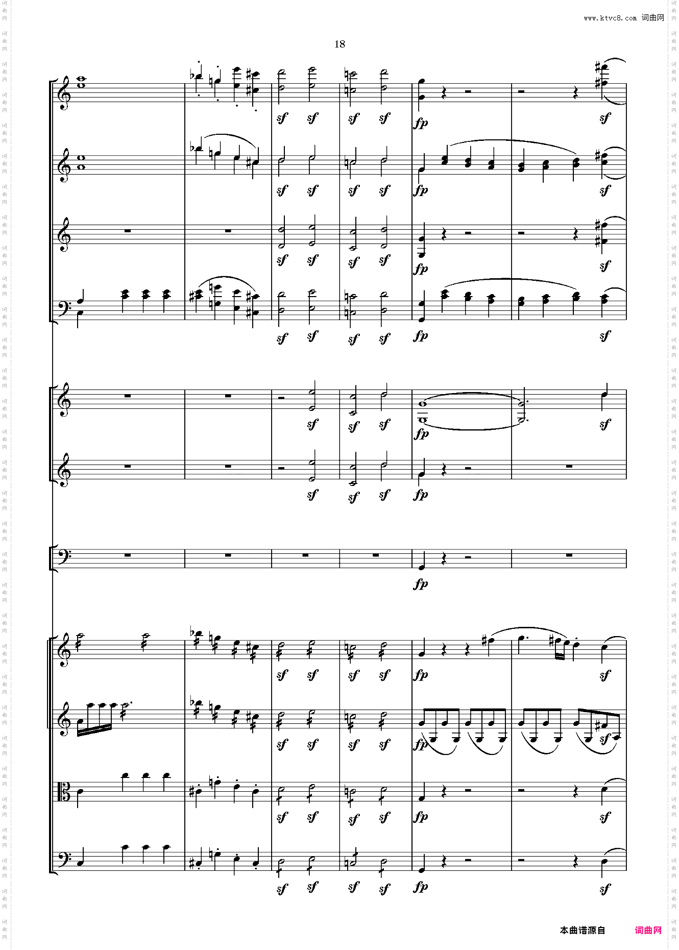 贝多芬第一交响曲 总谱