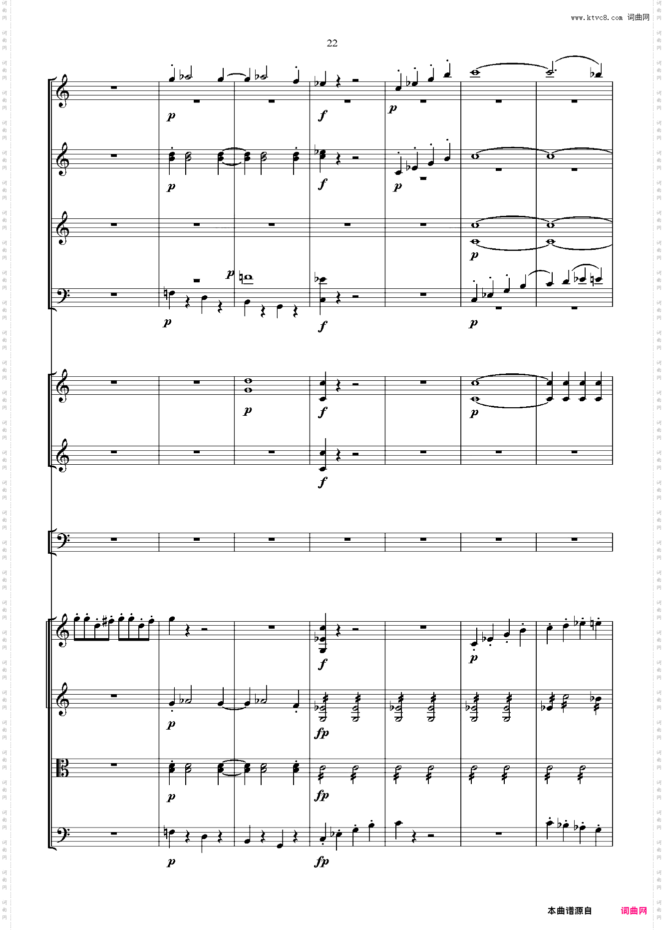 贝多芬第一交响曲 总谱