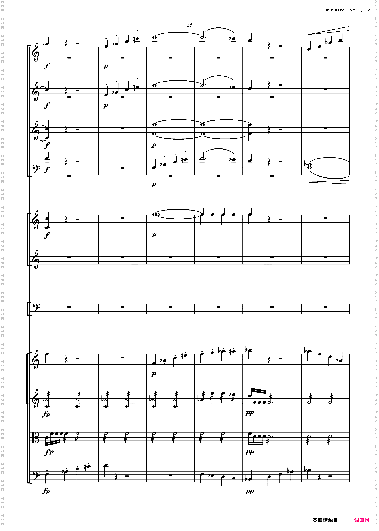 贝多芬第一交响曲 总谱