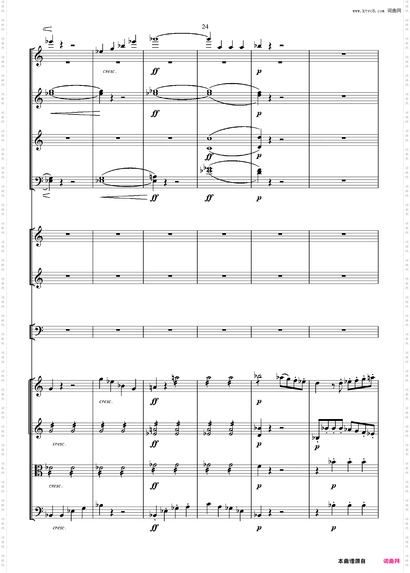 贝多芬第一交响曲 总谱