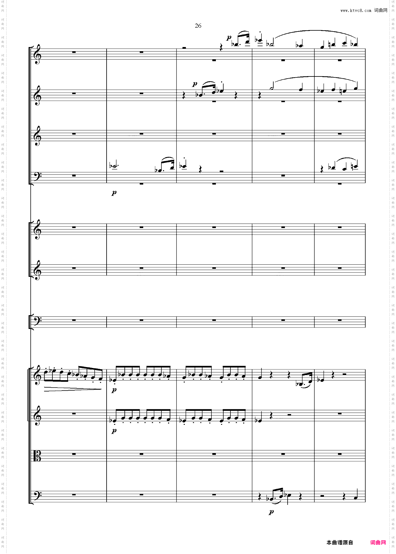 贝多芬第一交响曲 总谱