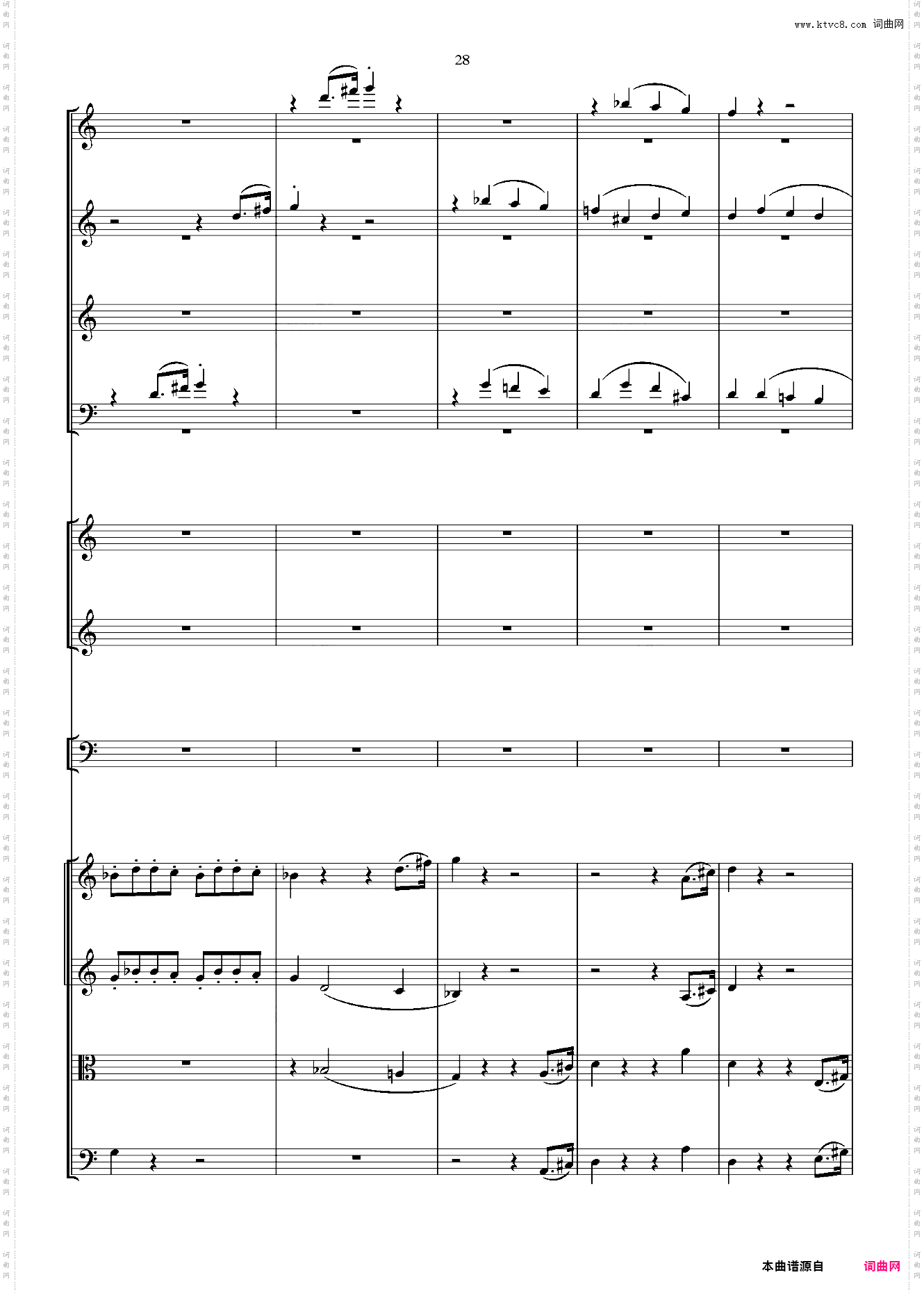 贝多芬第一交响曲 总谱