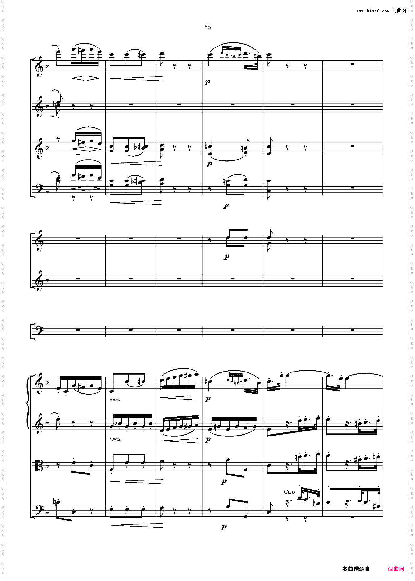 贝多芬第一交响曲 总谱