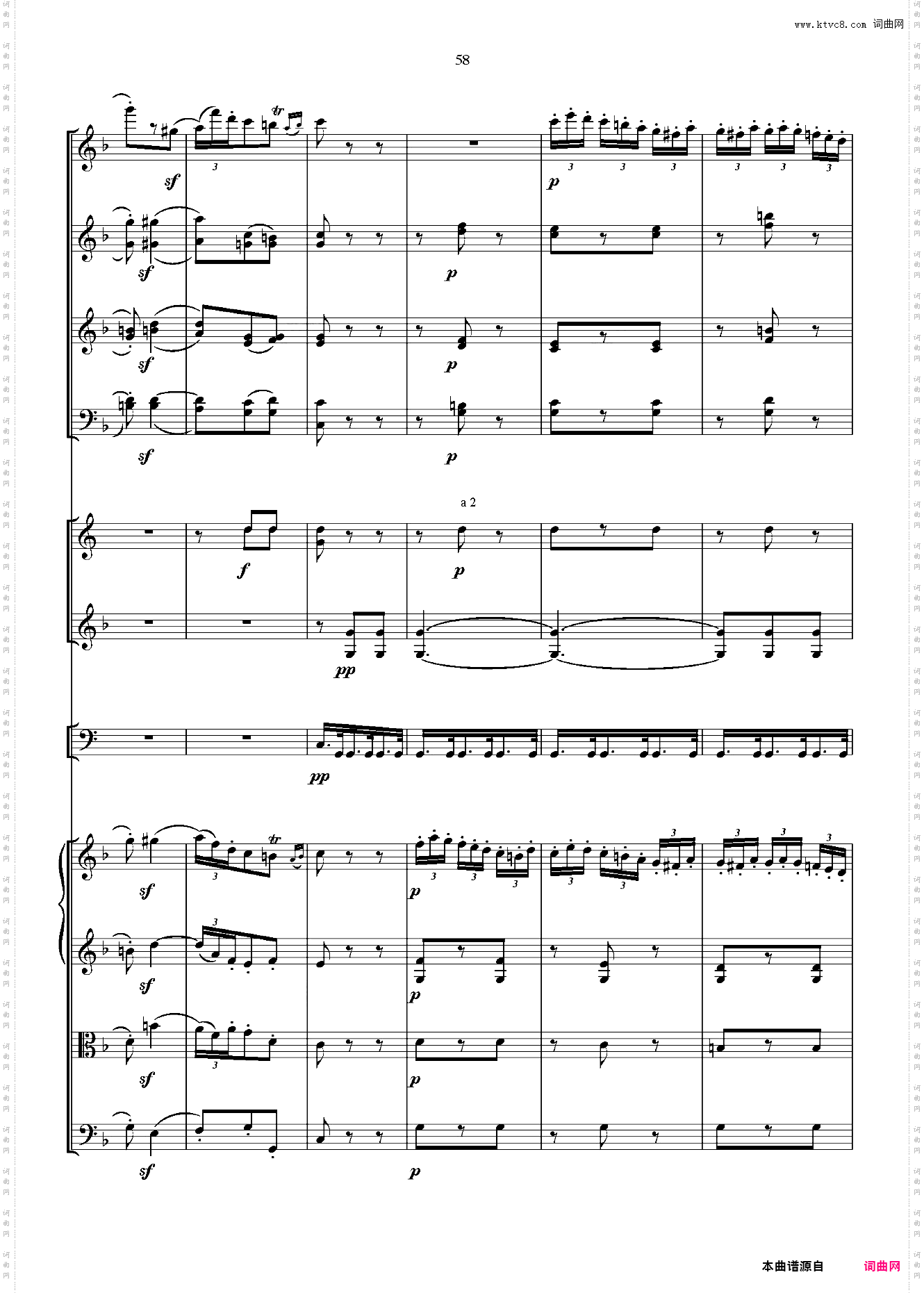 贝多芬第一交响曲 总谱