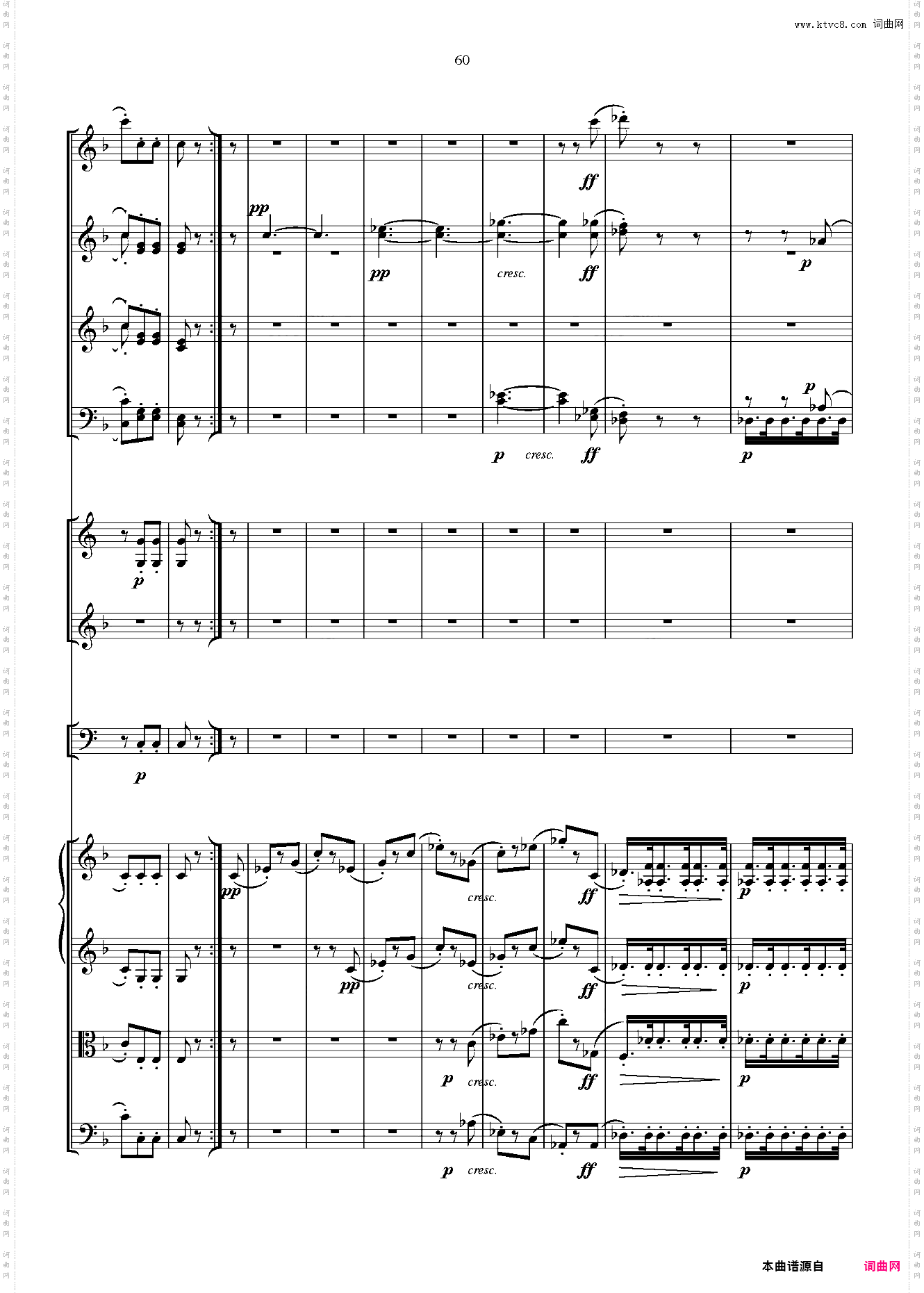 贝多芬第一交响曲 总谱