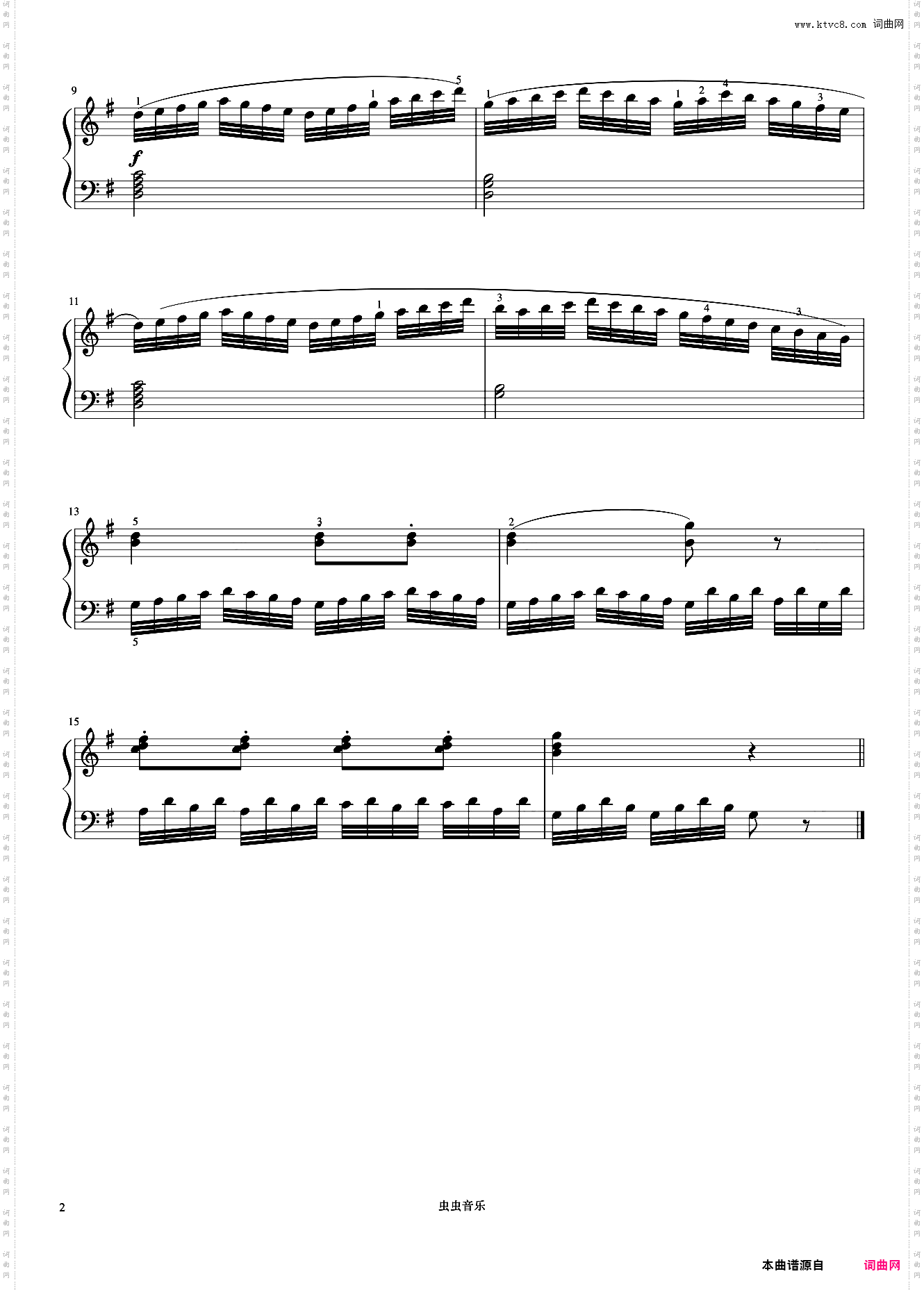 2级 练习曲 Op·599 No·59《音协钢琴考级曲目 1-5级》