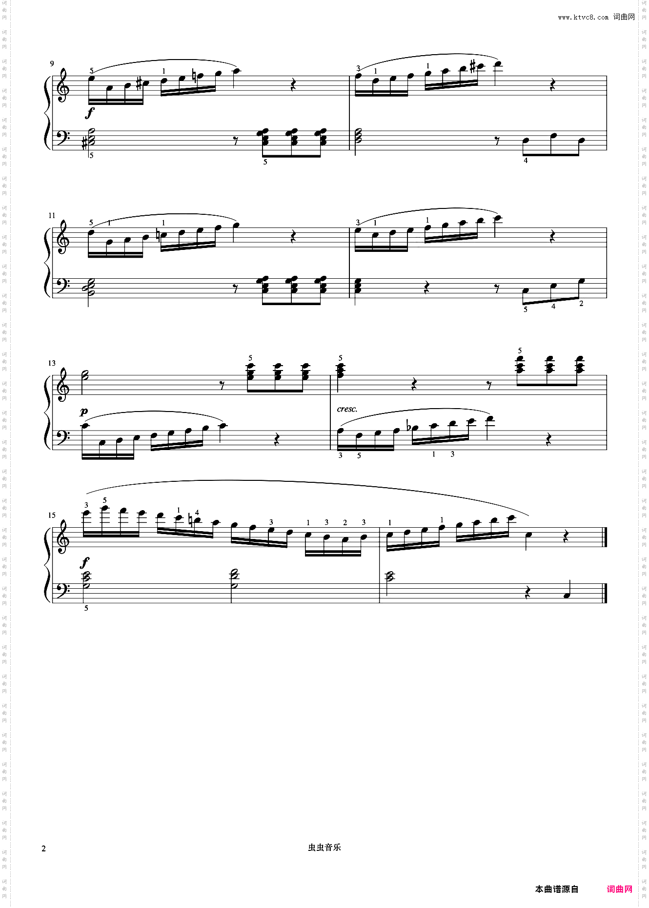 2级 练习曲 Op·139 No·19《音协钢琴考级曲目 1-5级》