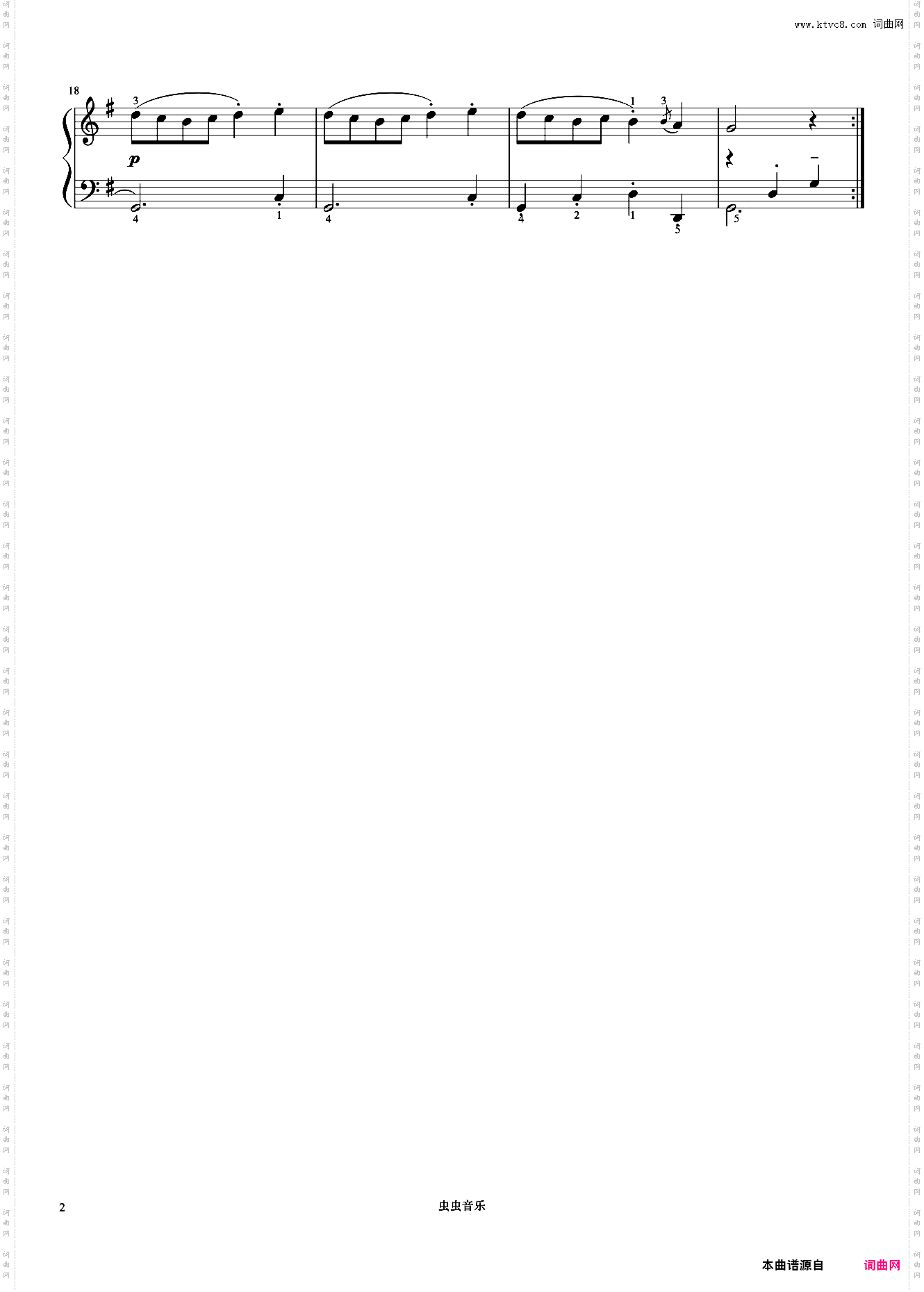 2级 布列舞曲《上音钢琴考级曲目》