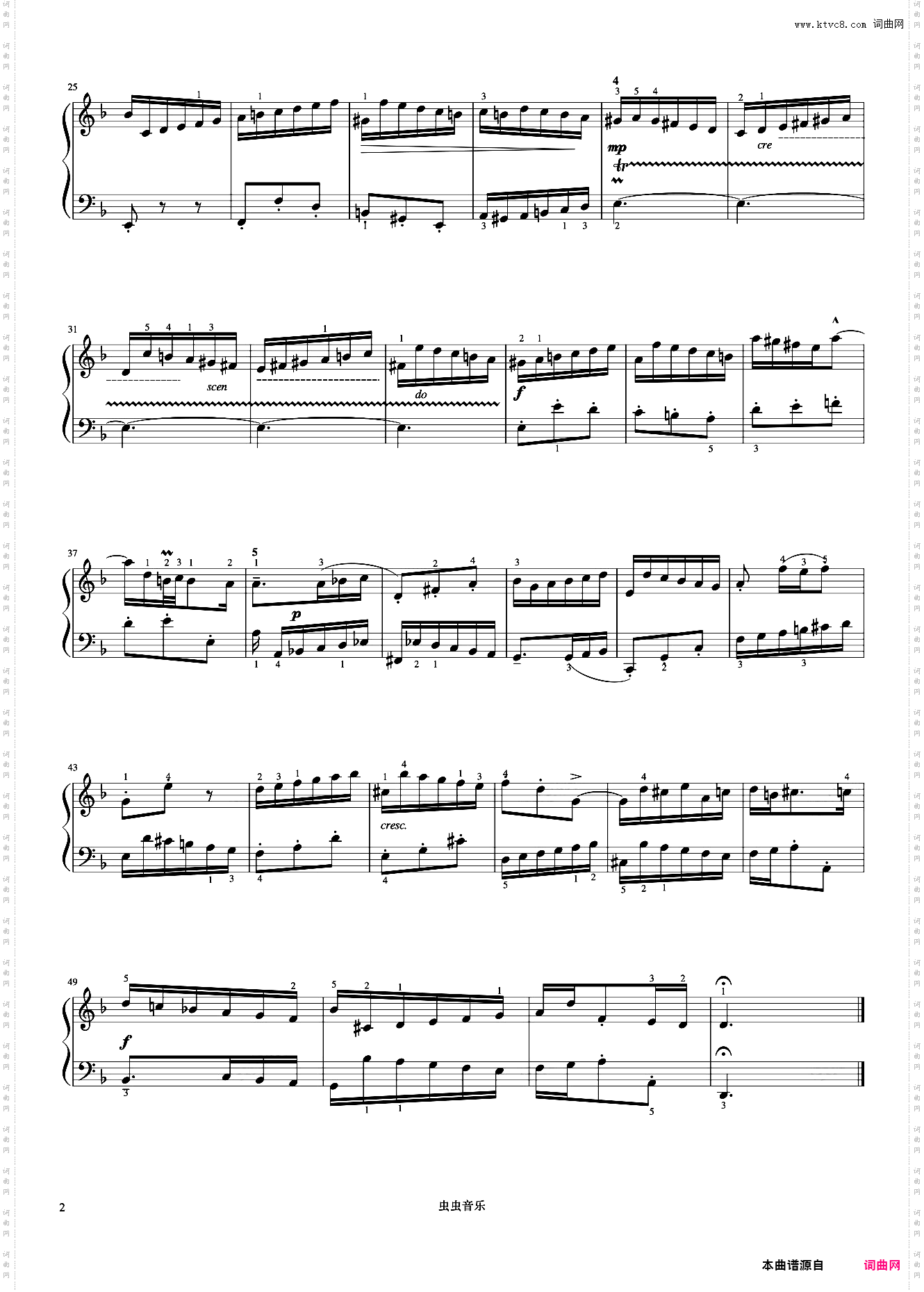 二部创意曲No·4《巴赫 创意曲集》