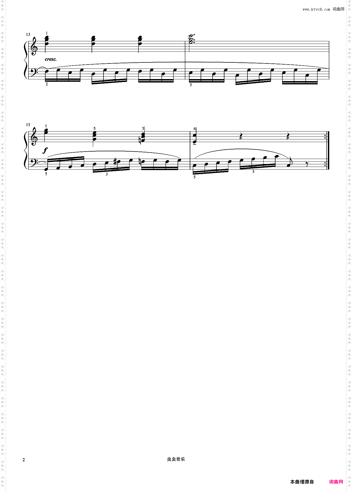 第92首《车尔尼钢琴初步教程 作品599》