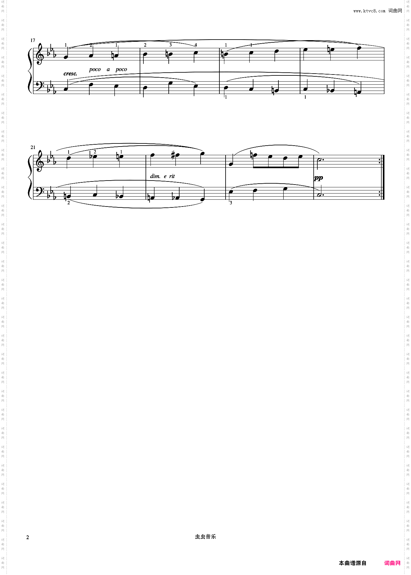 第14首 小步舞曲《巴赫 初级钢琴曲集》