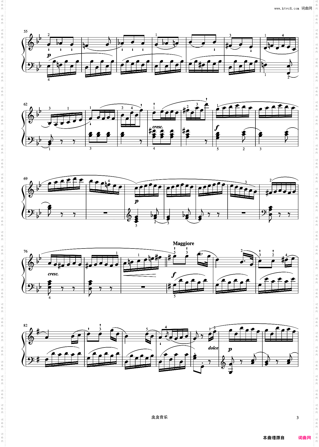 4级 回旋曲 《G大调小奏鸣曲第二乐章《中央院钢琴考级曲目 1-6级》
