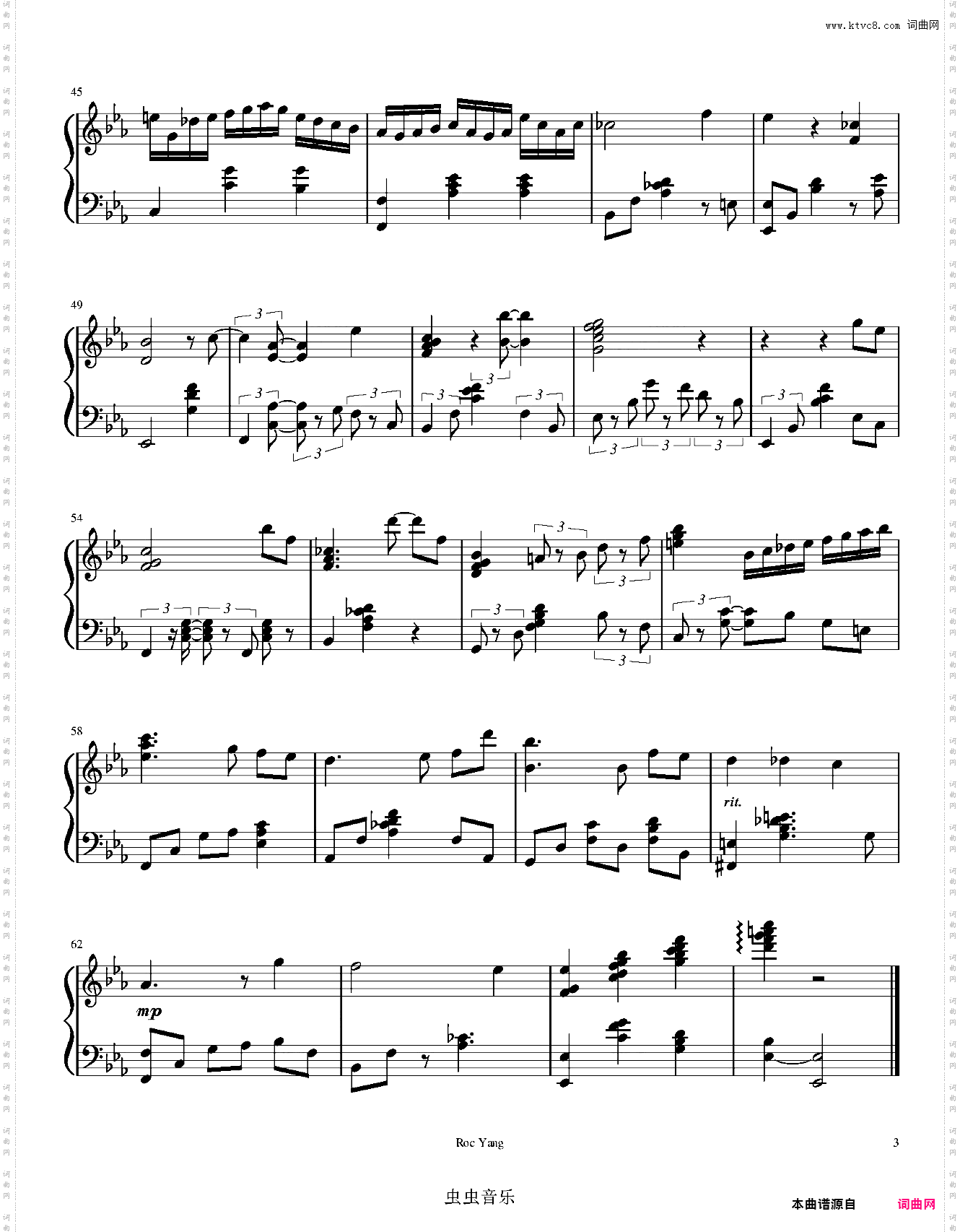 简单曲_Just A Simple Sheet_降E大调和弦练习曲