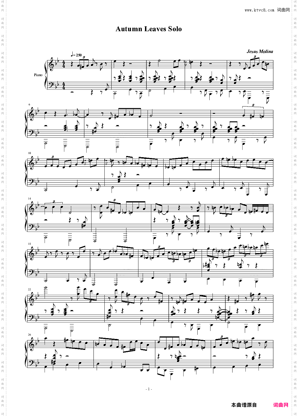 autumn leaves solo