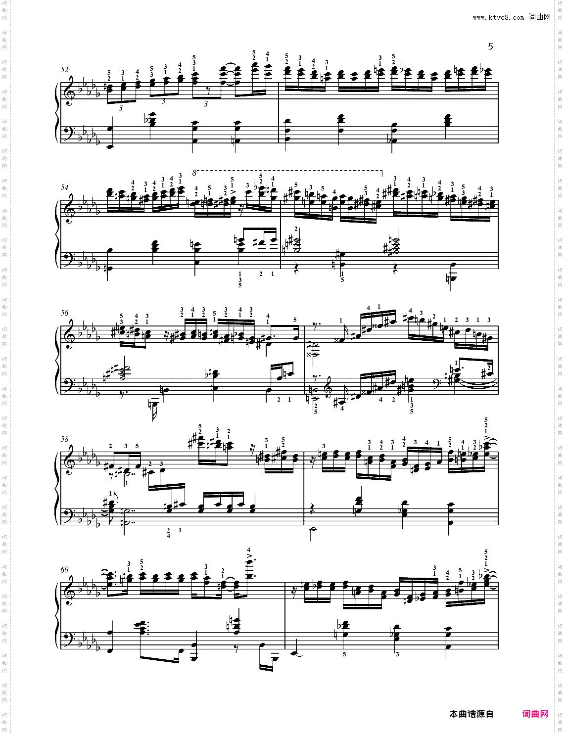 【爵士】【带指法】 尼古拉·凯帕斯汀 八首音乐会练习曲Eight Concert Études Op 40 - No· 7· Intermezzo· Allegretto