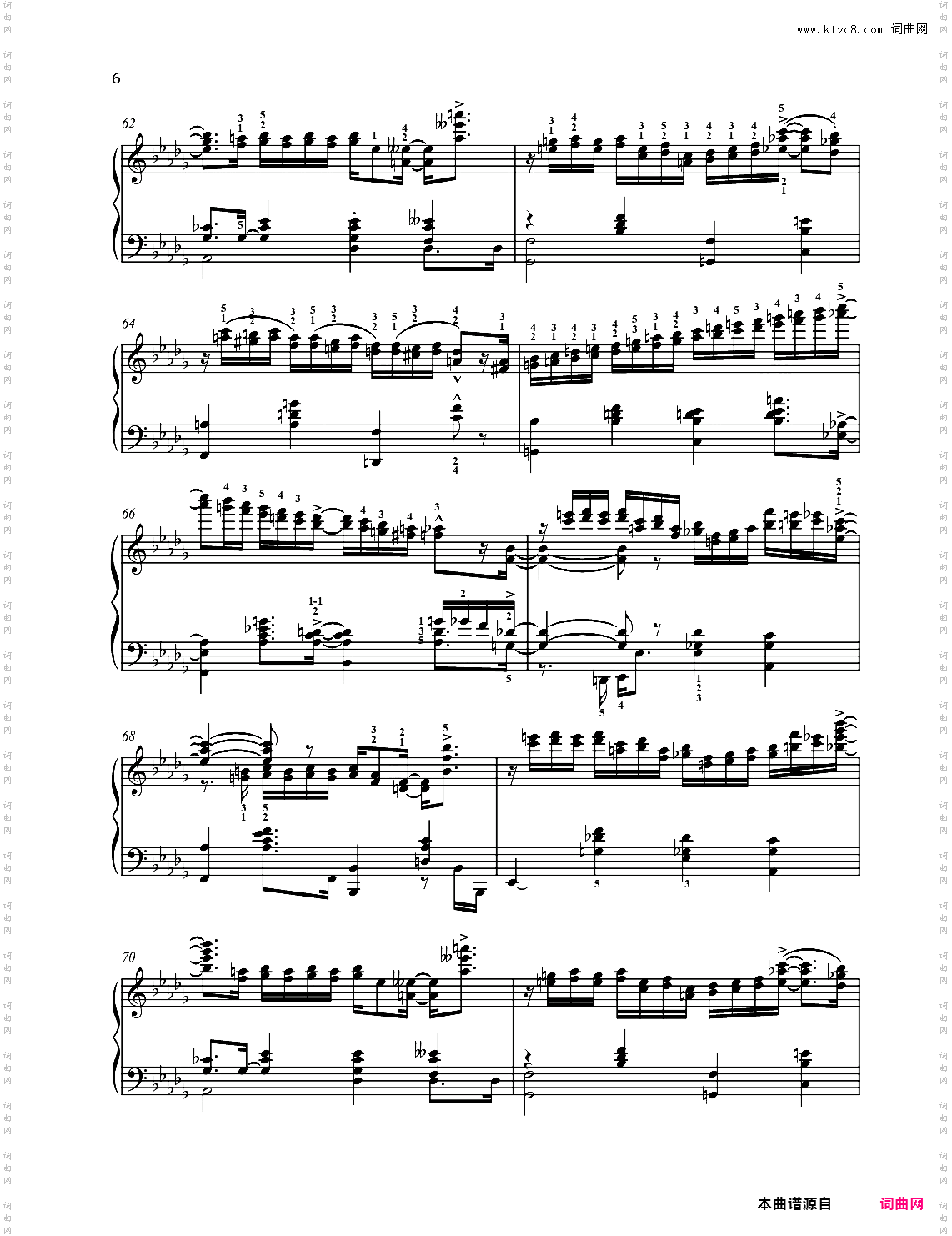 【爵士】【带指法】 尼古拉·凯帕斯汀 八首音乐会练习曲Eight Concert Études Op 40 - No· 7· Intermezzo· Allegretto