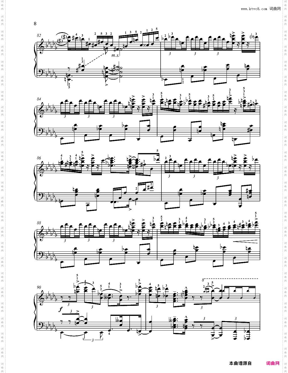 【爵士】【带指法】 尼古拉·凯帕斯汀 八首音乐会练习曲Eight Concert Études Op 40 - No· 7· Intermezzo· Allegretto