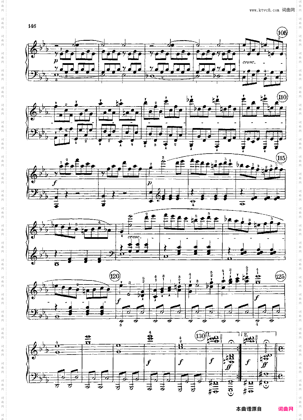 c小调第八号钢琴奏鸣曲《悲怆》全乐章 带指法版