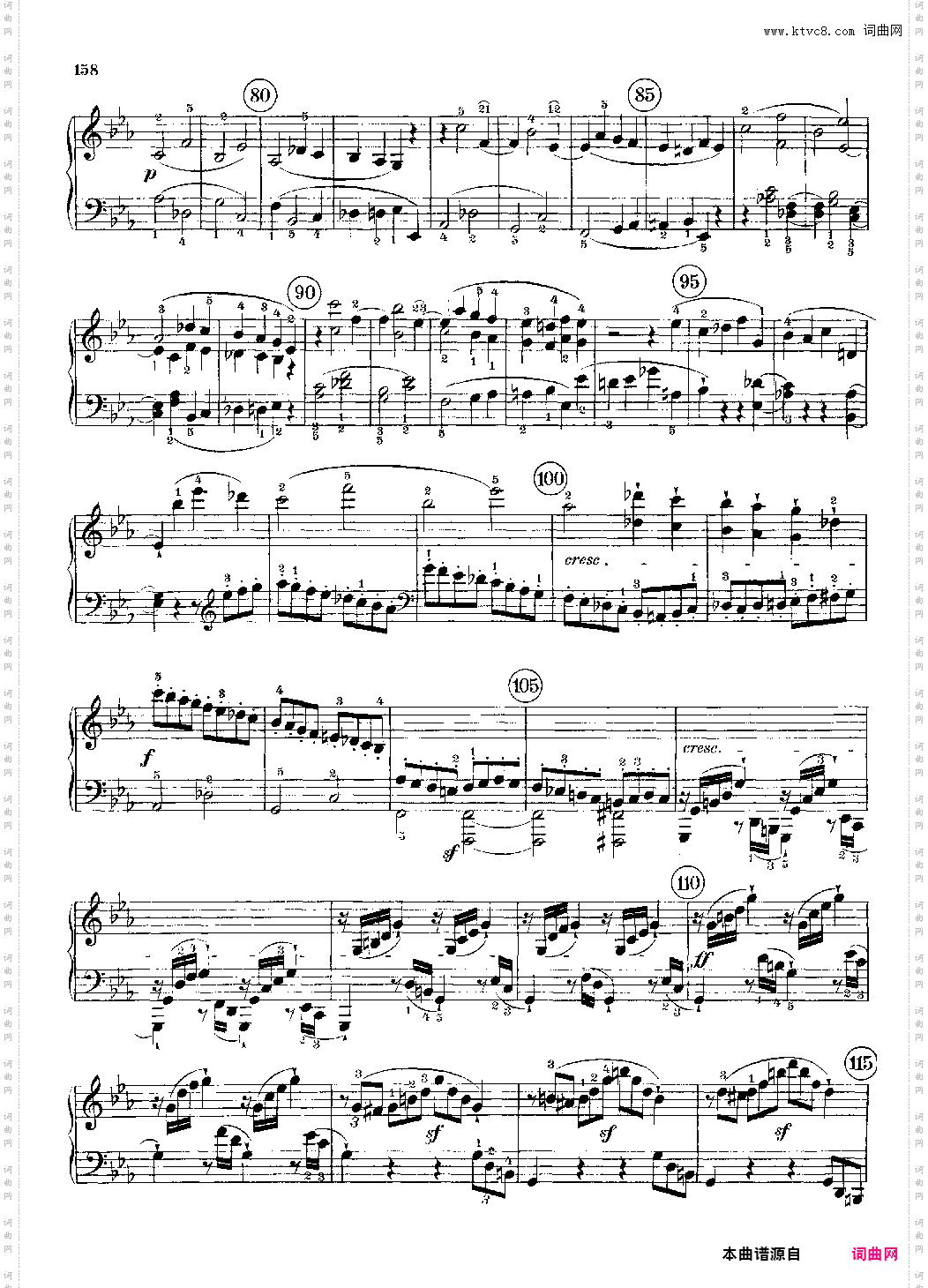 c小调第八号钢琴奏鸣曲《悲怆》全乐章 带指法版