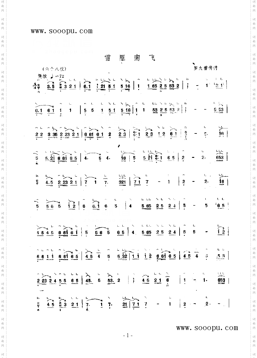 雪雁南飞民乐类古筝