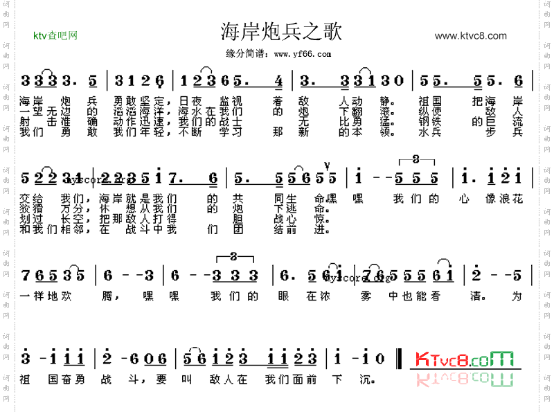海岸炮兵之歌
