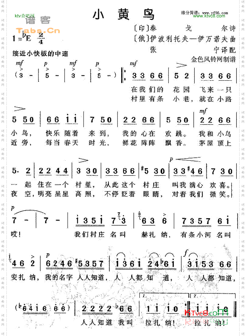 小黄鸟