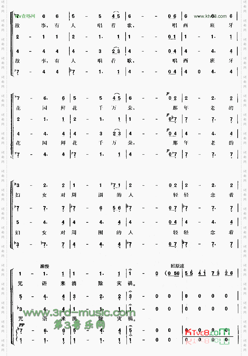 茨冈[合唱曲谱]