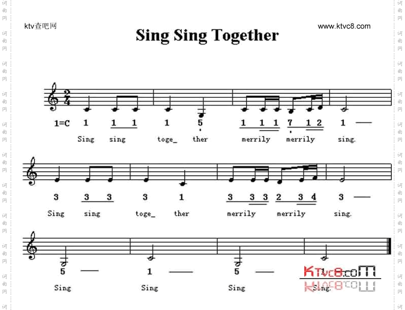 Sing sing together